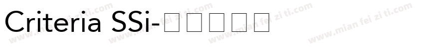 Criteria SSi字体转换